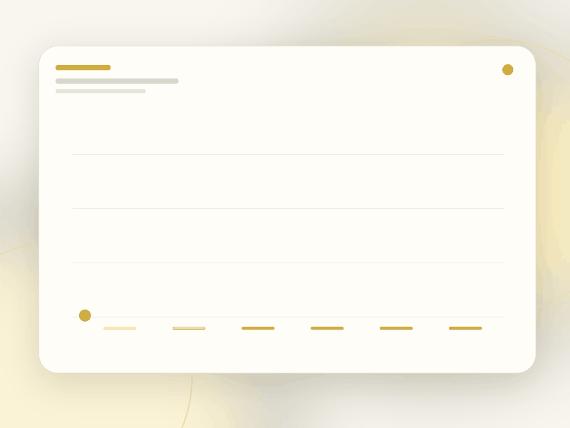 Animated illustration of bars and a line rising together