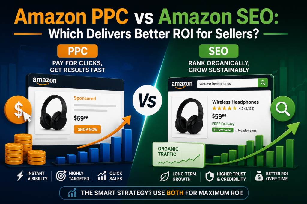 Amazon PPC vs Amazon SEO: Which Delivers Better ROI for Sellers?