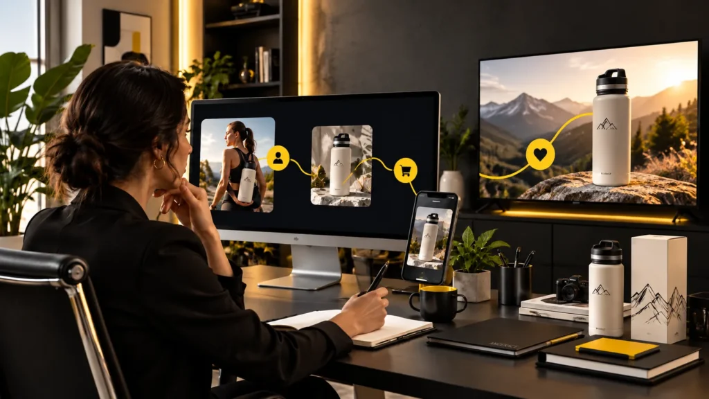 Amazon DSP advertising planning workspace with audience, creative and measurement strategy