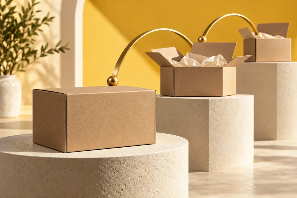 Product packaging prepared for an Amazon launch
